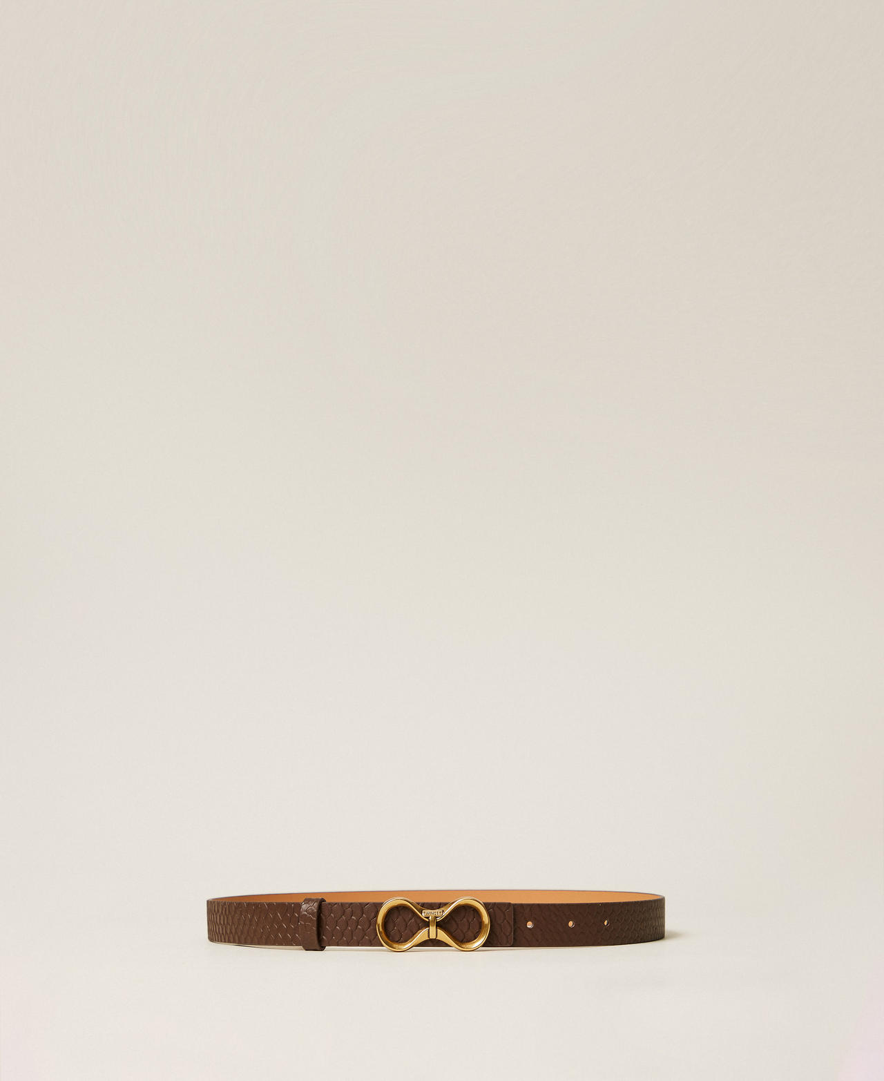 Ceinture en cuir avec boucle siglée