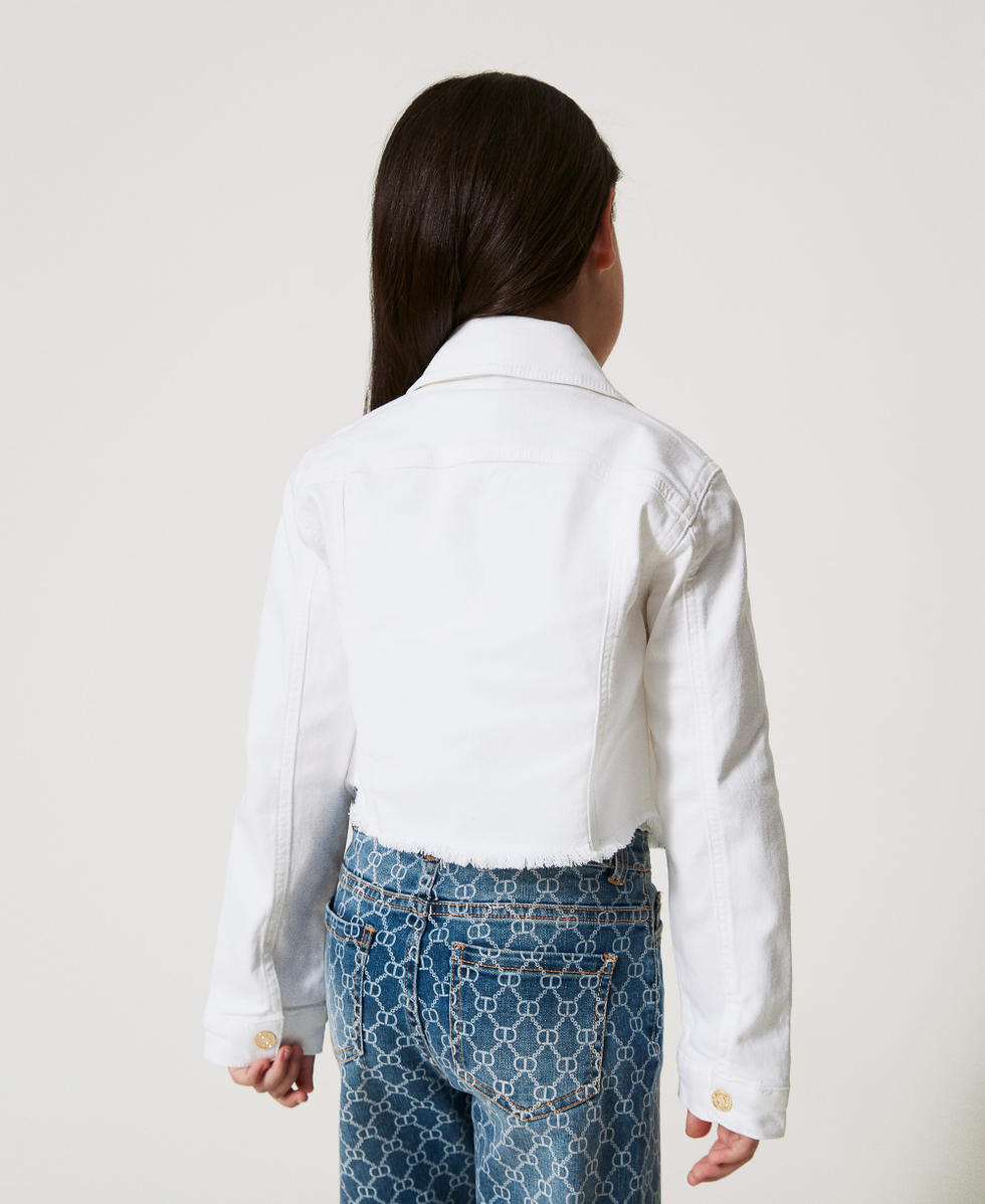 Jacke aus Bull-Denim mit Fransen