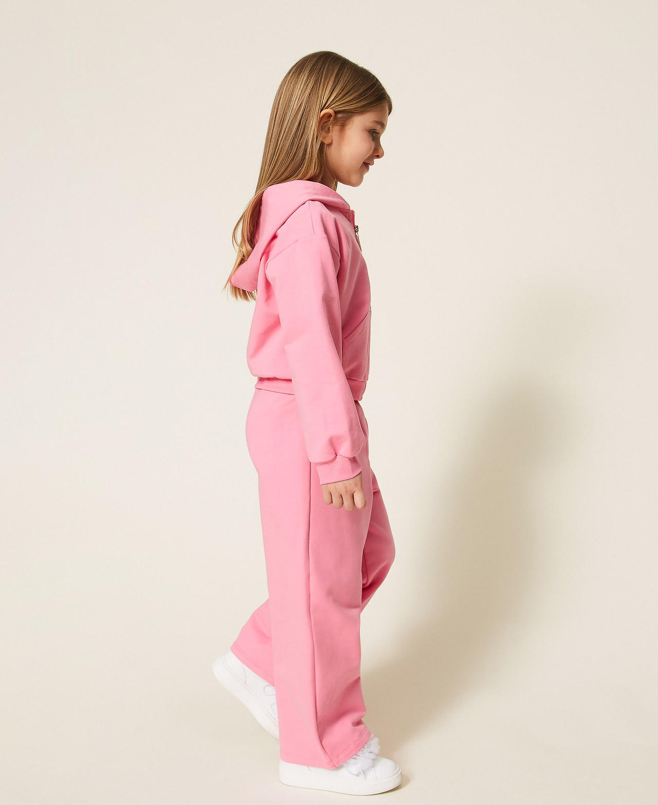 Felpa baby e pantaloni cropped Rosa "Aurora Pink" Bambina 261GB2191_07207_02