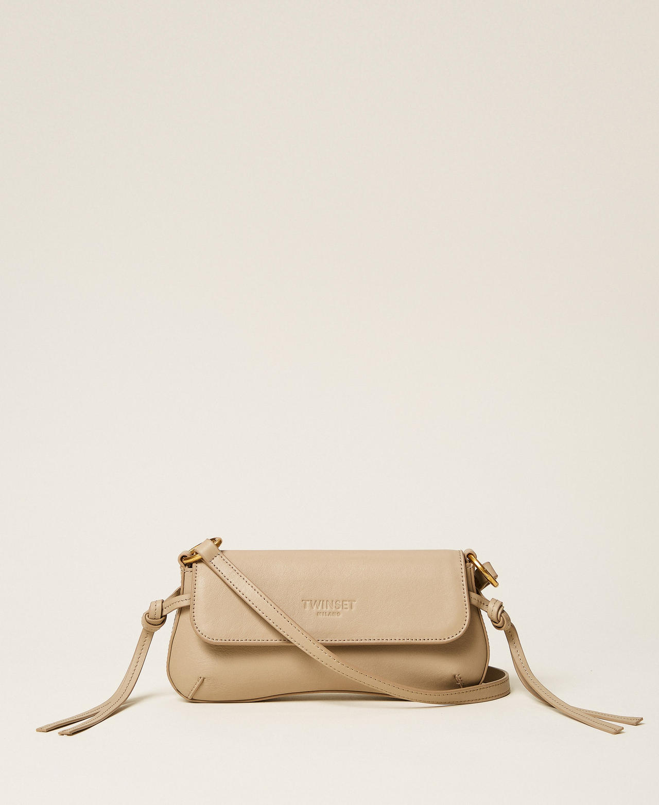 Borsa a tracolla con patta in pelle Beige "Dove" Donna 262TB7171_12836_01