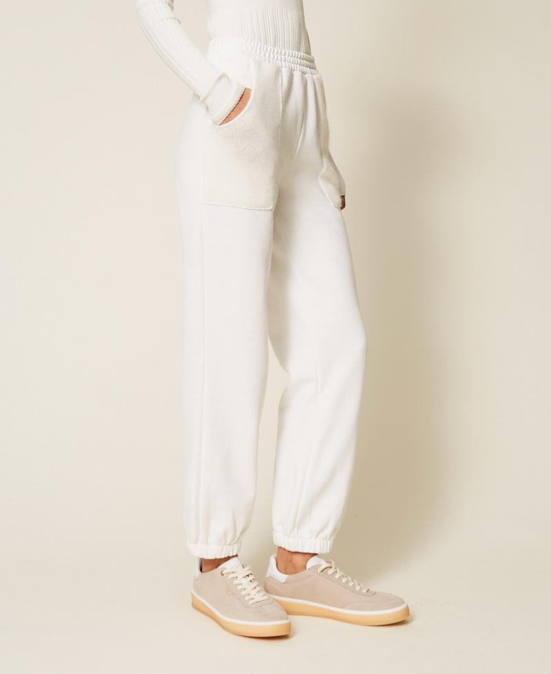 Knit and fleece joggers Off White Woman 252LL2CFF_00526_03
