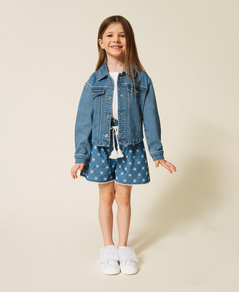 Girls&rsquo; denim jacket Medium Blue Denim Girl 261GB2030_03451_T0