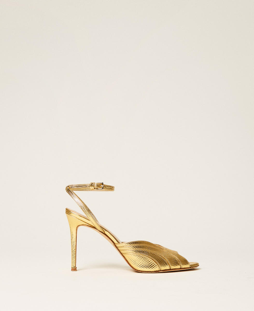 Sandali in pelle laminata