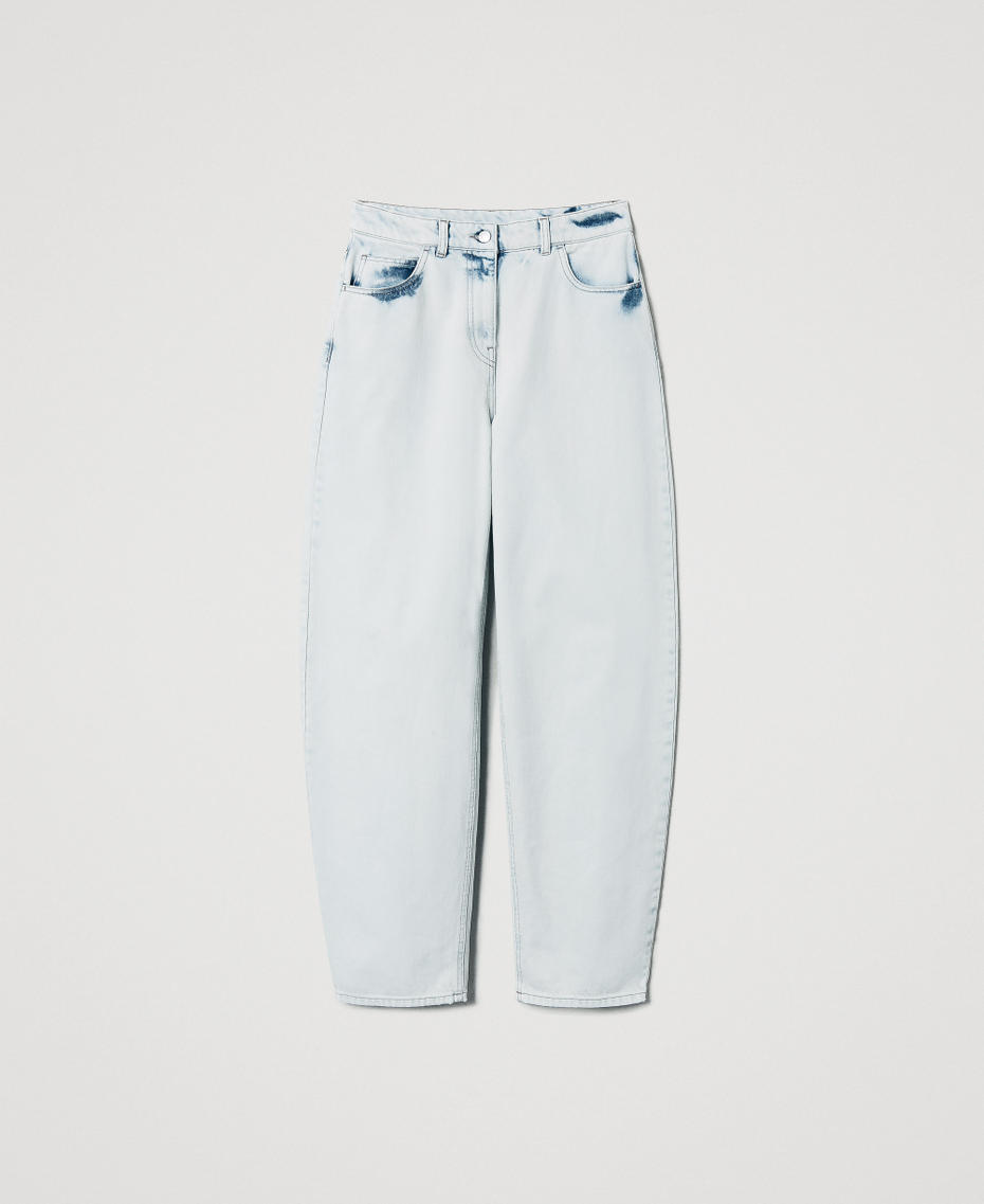 Super bleached barrel jeans Bleach Denim Woman 251AP2451_03533_S0
