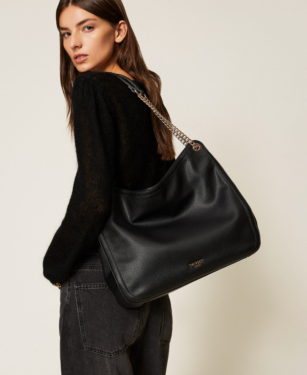 Besace &laquo;&nbsp;Brera&nbsp;&raquo; avec Oval T Noir Femme 252TB7060_00006_T0