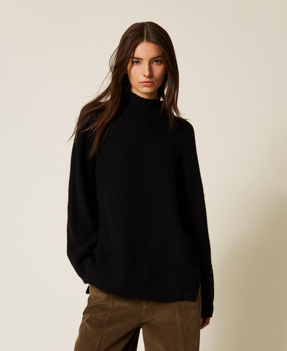 トップス SUBLATIONS TURTLE NECK RIB KNIT .12 TURTLENECK RIB KNIT [BLACK] – SUBLATIONS