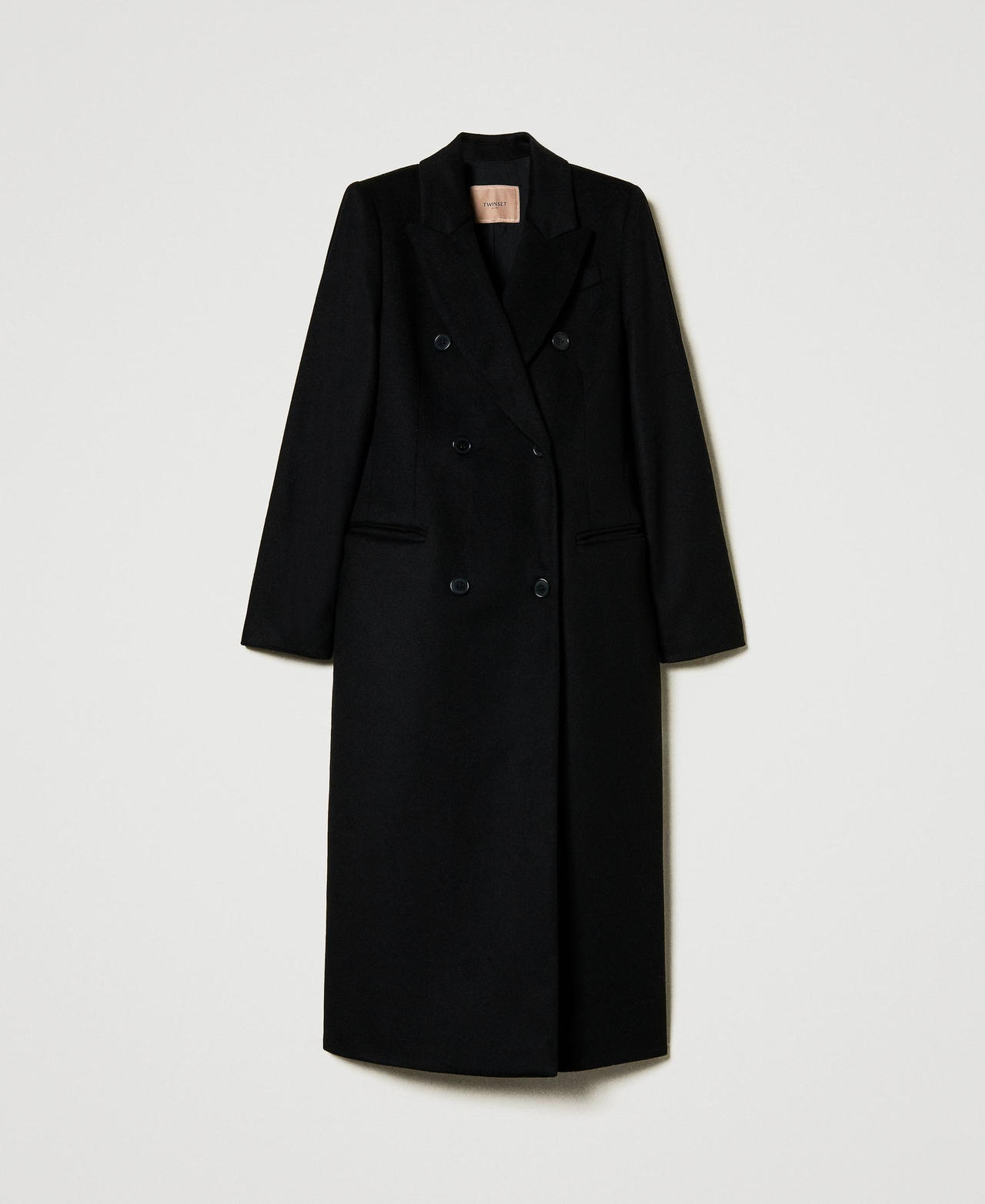 Scee by twin set Cappotto di linea dritta in misto lana