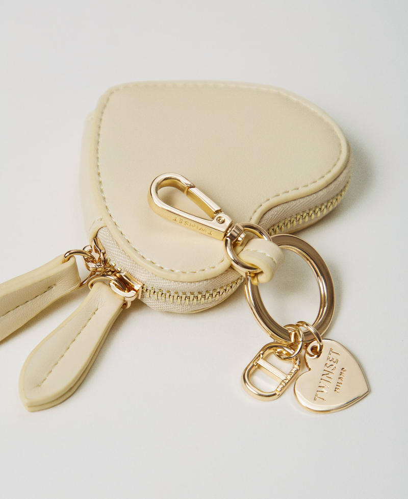 Heart-shaped coin purse with logo Vanilla Woman 251TH7018_12143_02