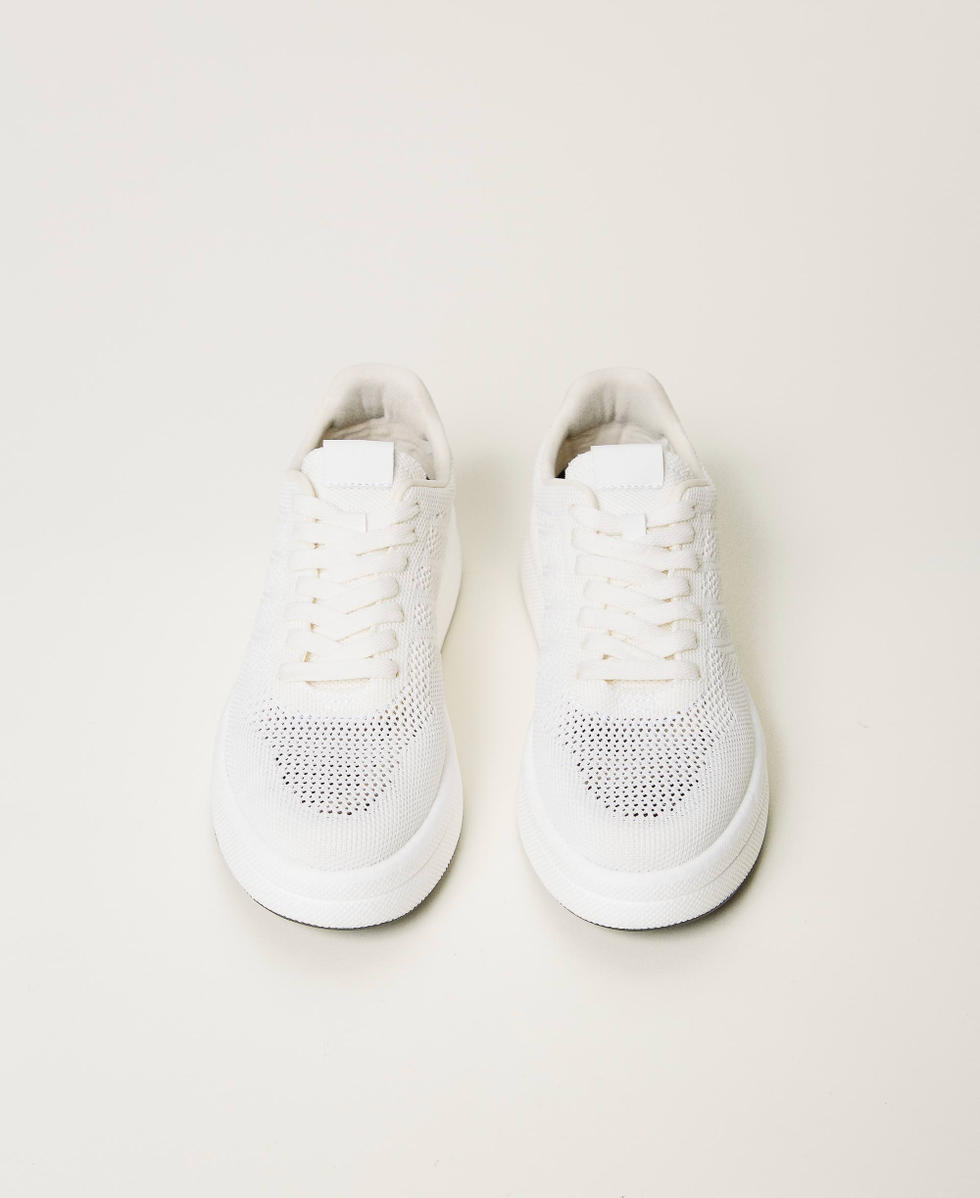 Fessura openwork trainers with logo White Woman 251TGT010_00001_04