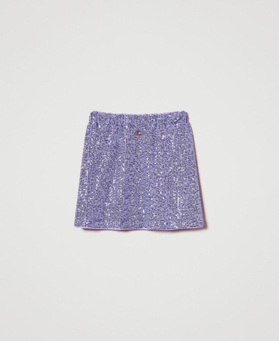 Minirock mit Alloverpailletten Pastel Violet M&auml;dchen 251GJ2530_11862_S0
