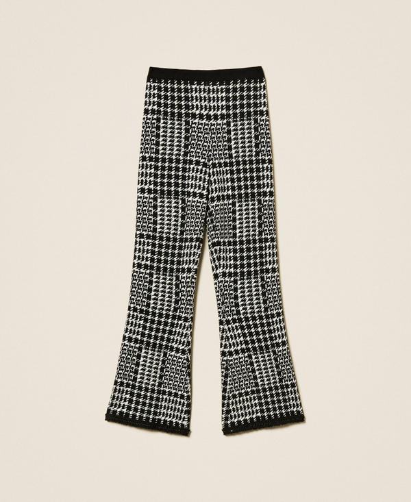 Pantalon en maille à carreaux