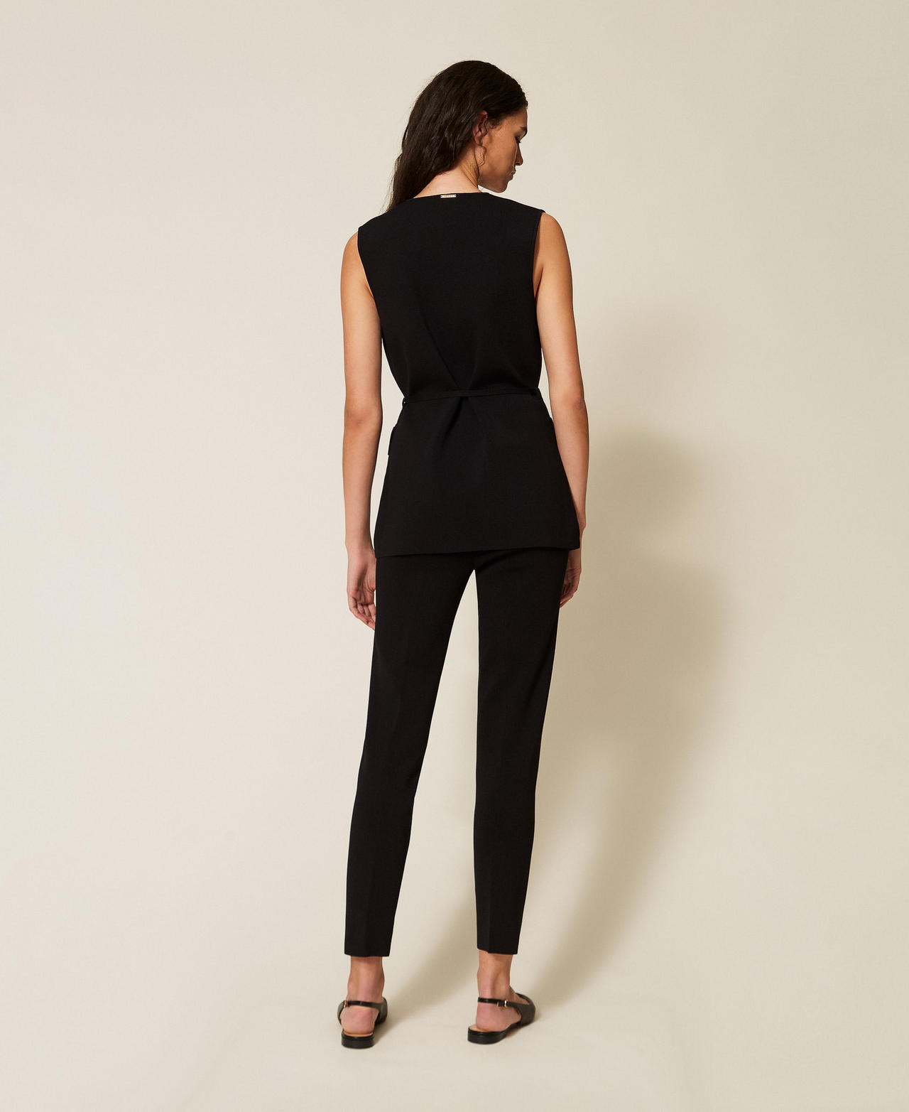 Knit trousers Black Woman 261LL3LDD_00006_03