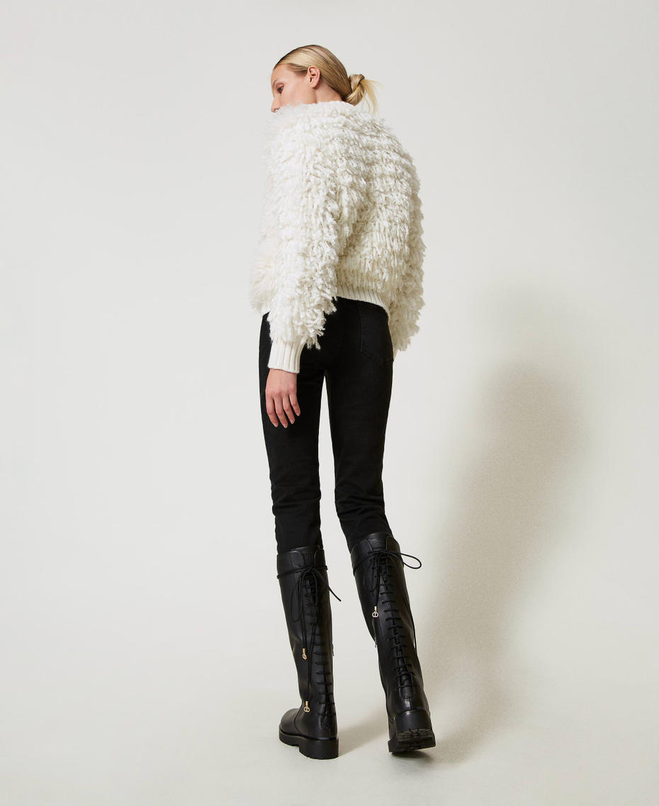 Lace-up leather boots