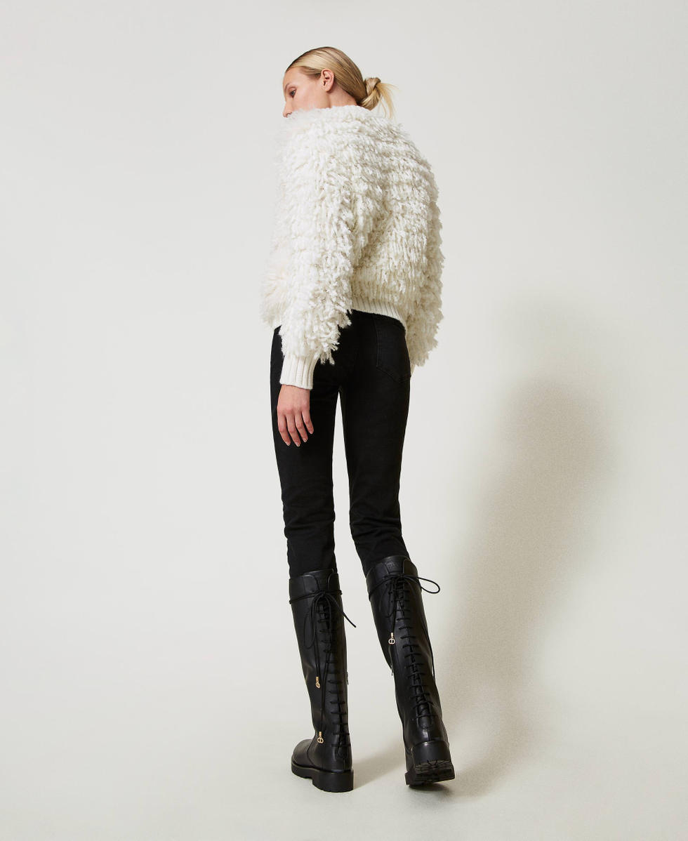 Lace-up leather boots