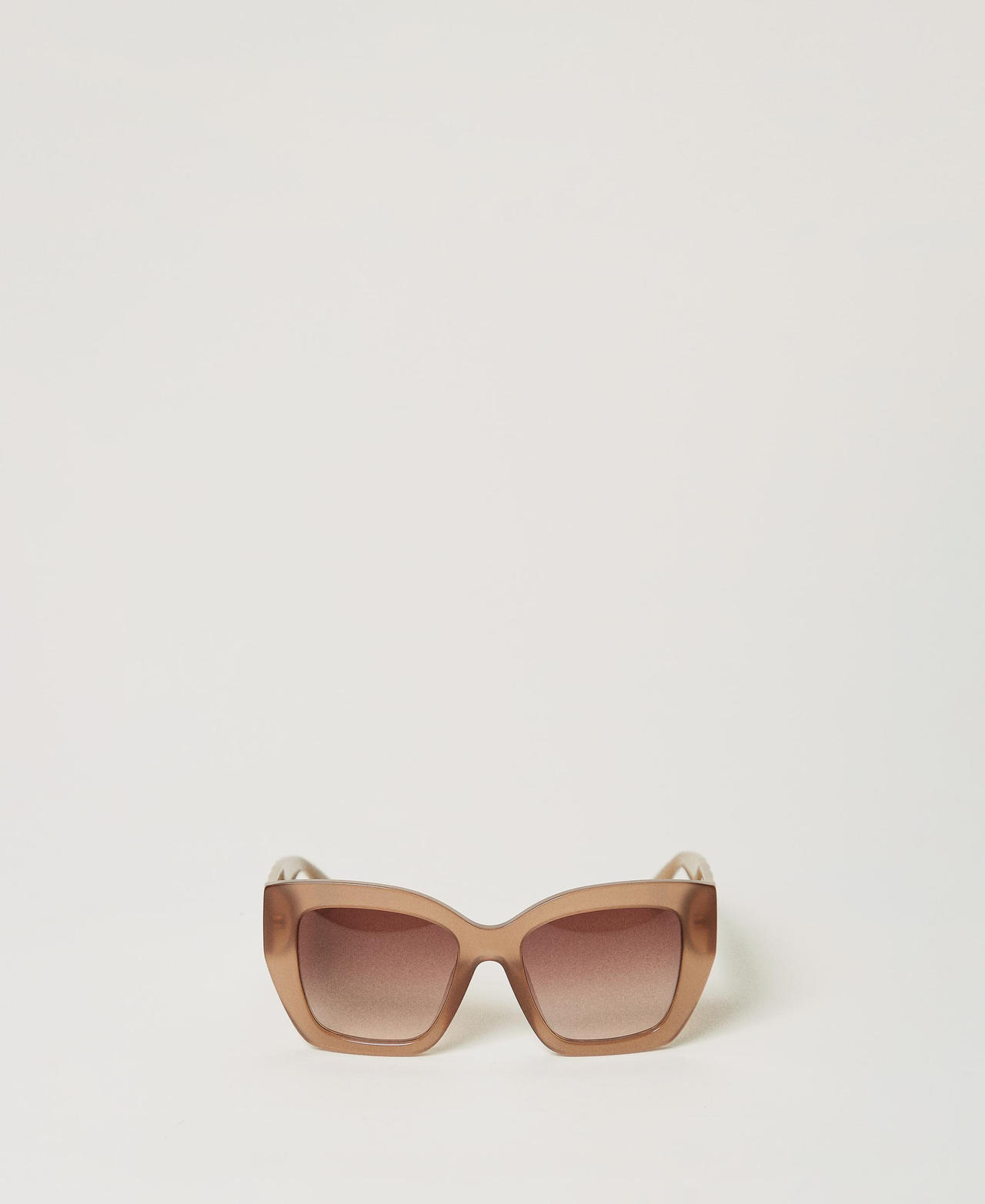 Lunettes de soleil oversize opalescentes