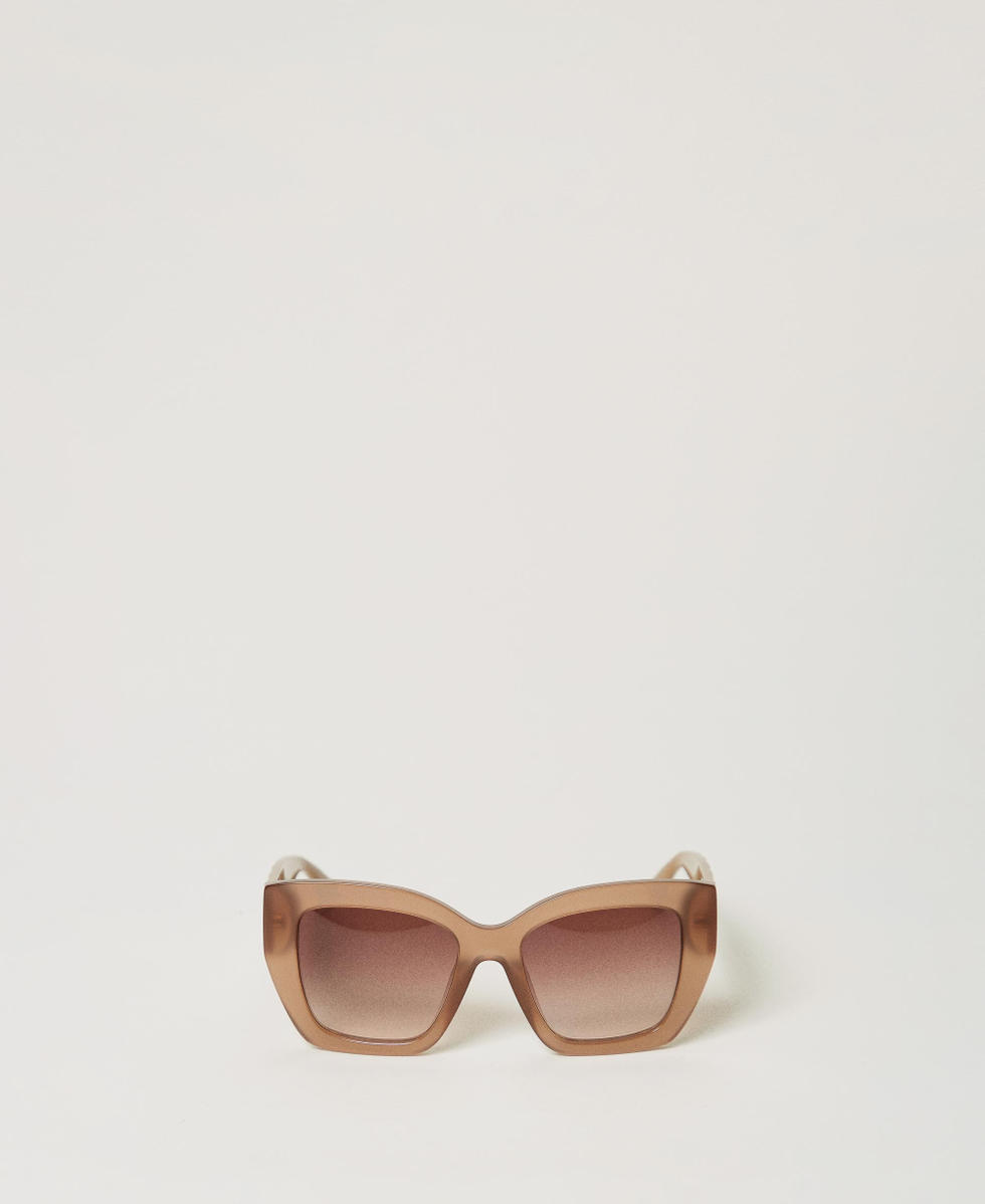 Opalescent oversized sunglasses