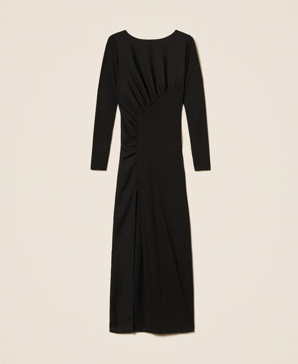 Long dress with gathering