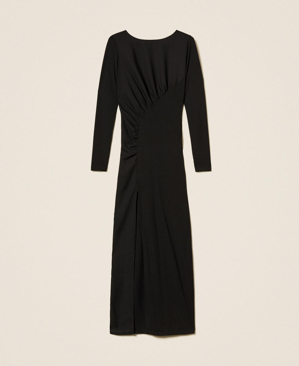 Long dress with gathering