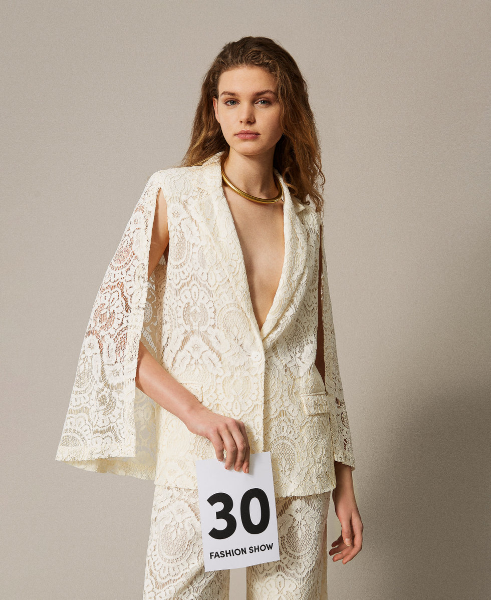 'Procida' macram&eacute; lace blazer