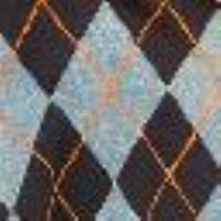 Diamond jacquard long knit dress Indigo Blue Argyle Inlay Woman 14173_C
