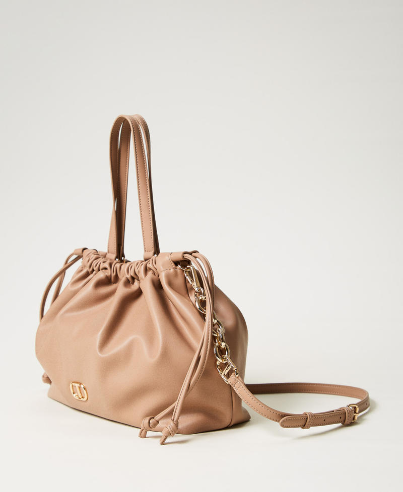 Borsa shopper con arricciatura Beige "Ginger Root" Chiaro Donna 251TD8031_11640_02