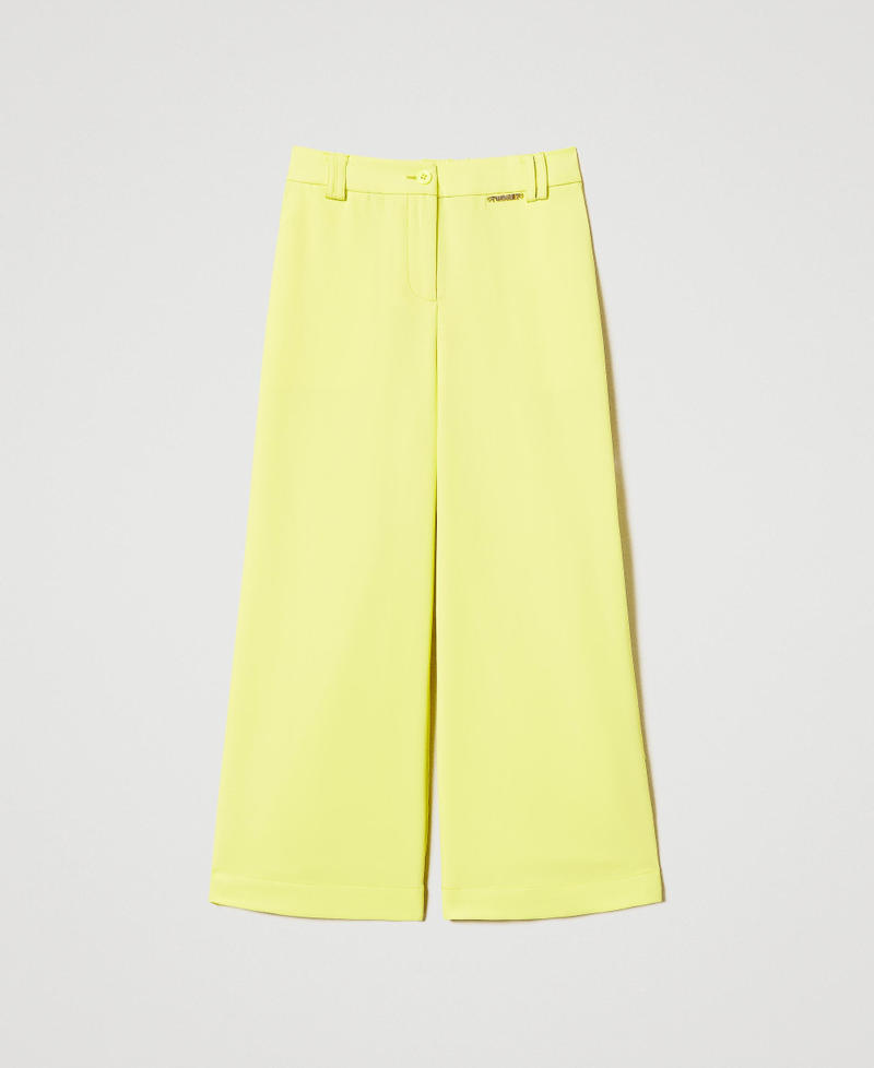 Crêpe palazzo trousers Yellow Plum Girl 251GJ2QN8_12124_S0