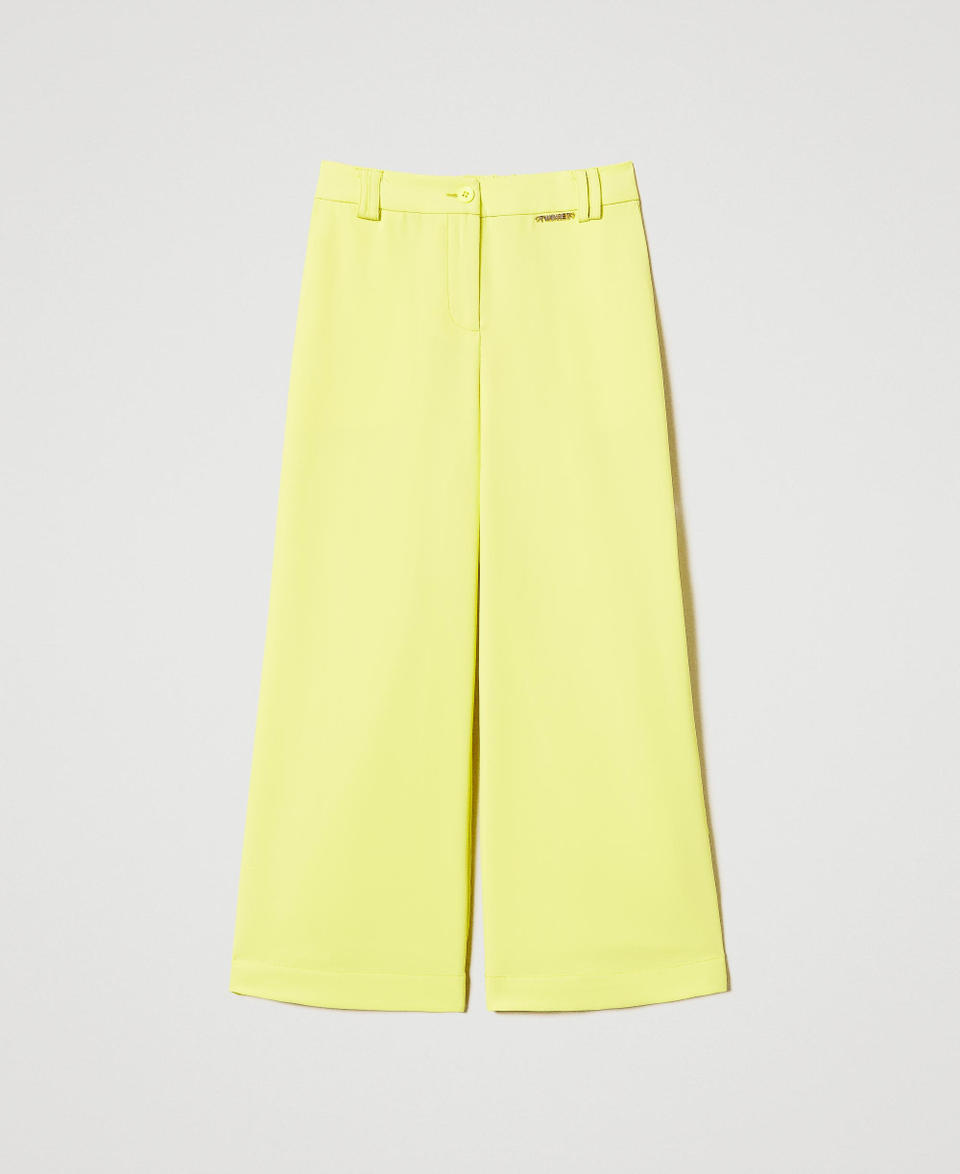 Crêpe palazzo trousers Yellow Plum Girl 251GJ2QN8_12124_S0