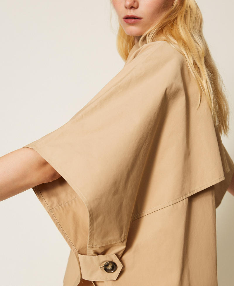 Poncho en gabardine Beige « Delicate Sand » Femme 261TA4290_13161_05