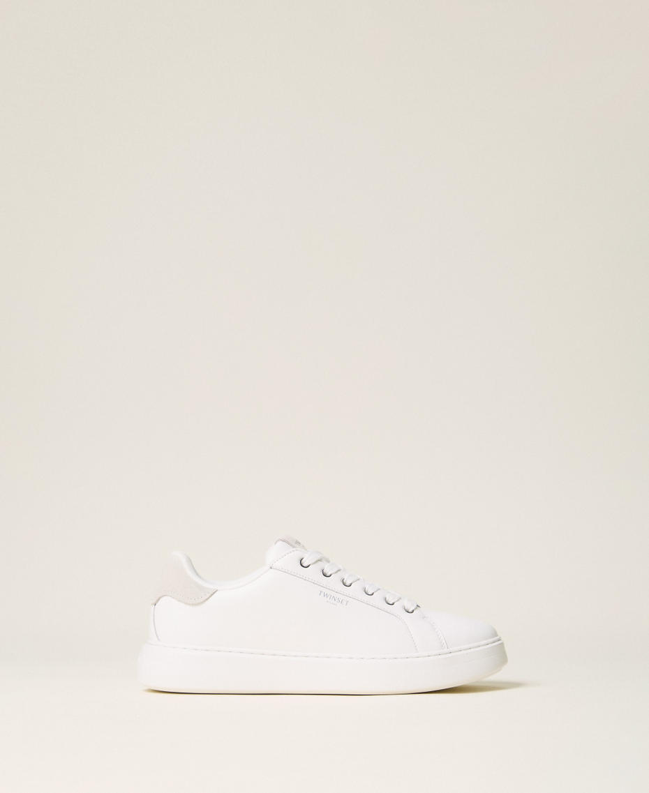 Sneaker aus Leder Wei&szlig; Frau 262TCP09A_00001_01