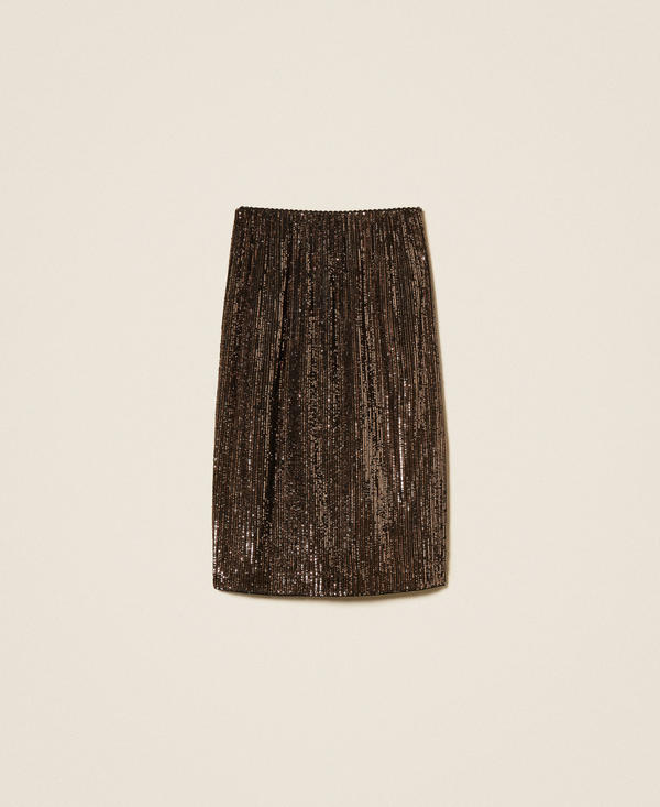 Sequin midi skirt