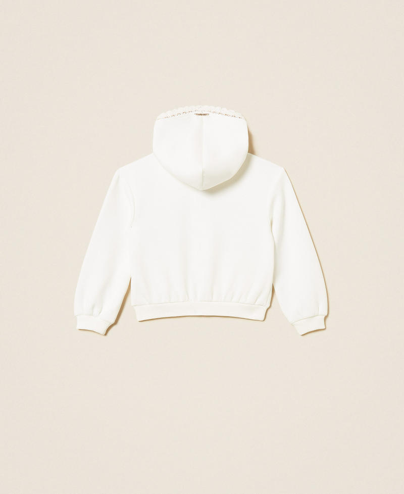 Baby&acute;s scuba sweatshirt with lace White Snow Girl 262GB210C_00282_S1