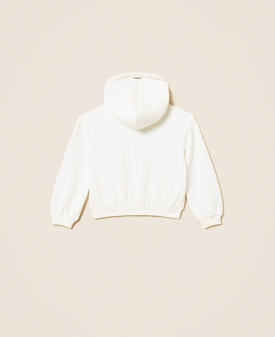Baby&acute;s scuba sweatshirt with lace White Snow Girl 262GB210C_00282_S1