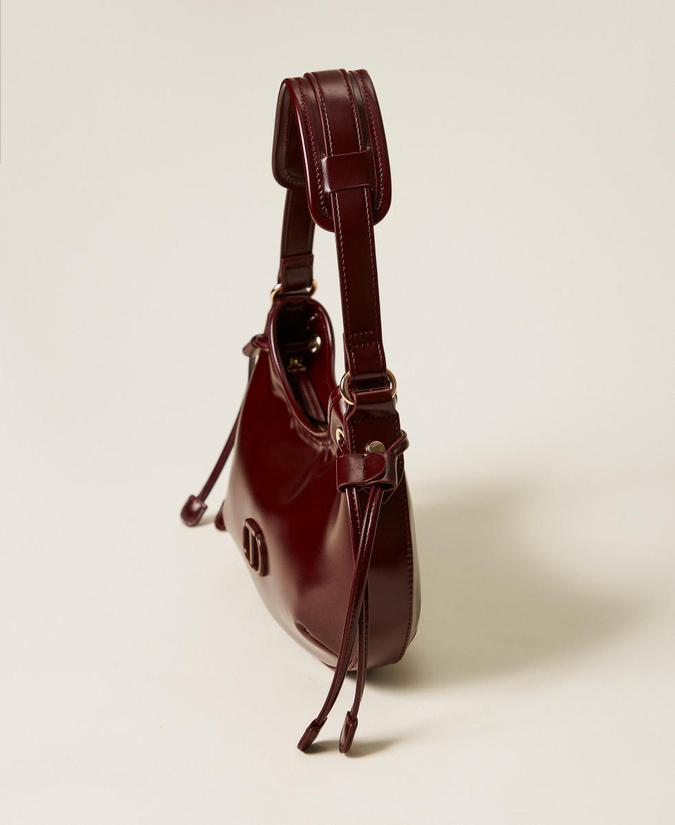 Borsa hobo 'Glossy' con stringhe