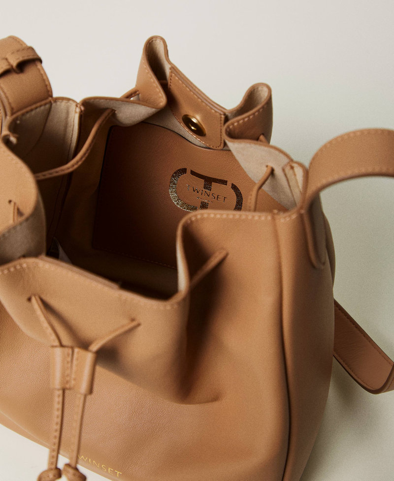 Secchiello ‘Forever’ in pelle Camel Donna 251TB7471_00044_04