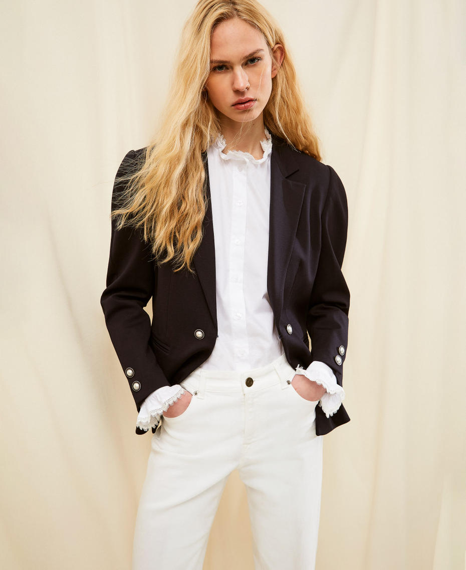 Blazer mit Zierkn&ouml;pfen Blue Light Frau 261TP2382_13172_PC