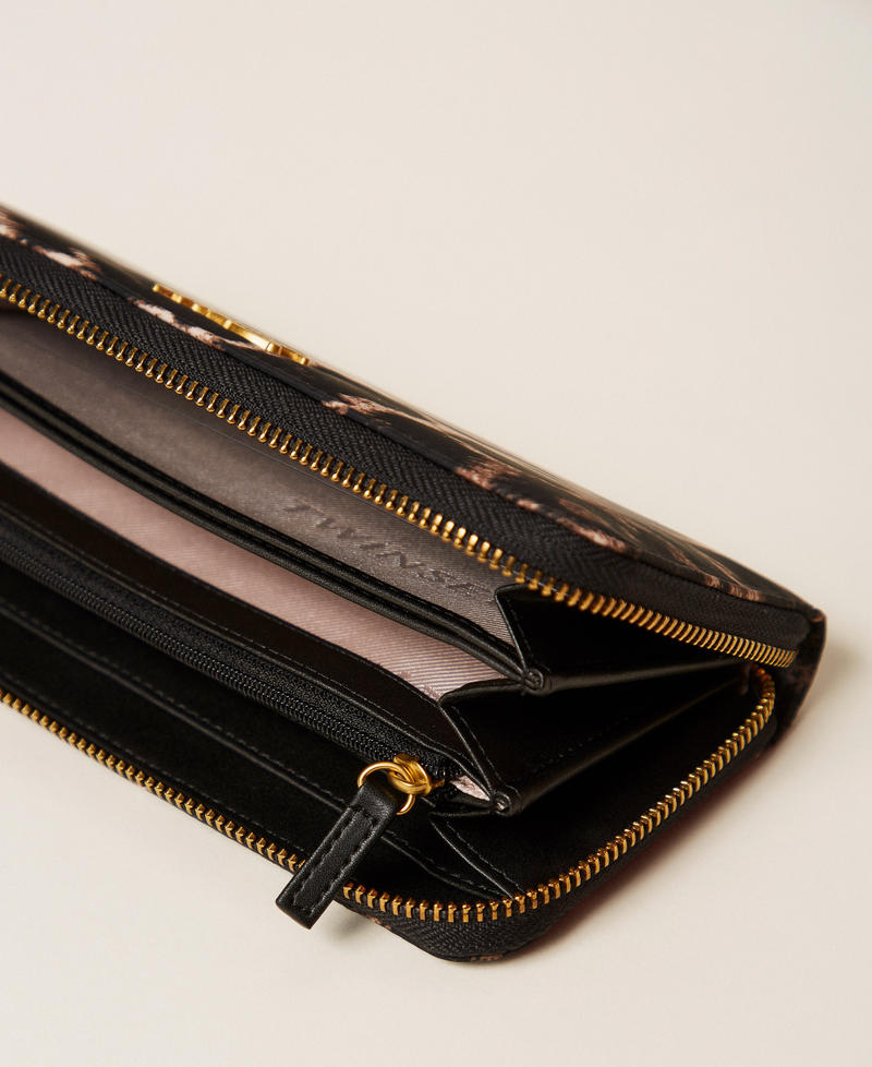 Animal print zip-around wallet Leopard Print Woman 262TL8010_02114_03