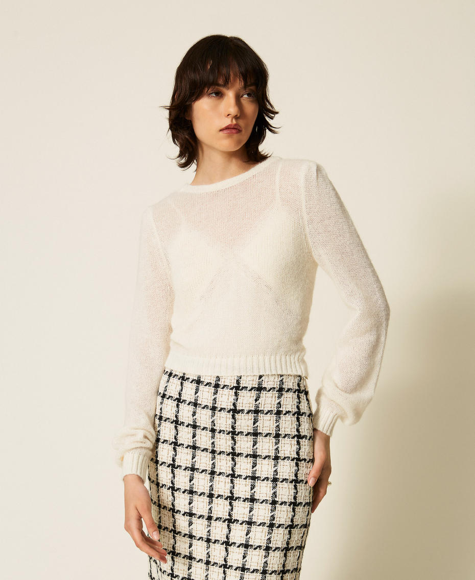 Pull-bol&eacute;ro double usage avec finition crois&eacute;e Nacre Femme 262TP3153_00059_05