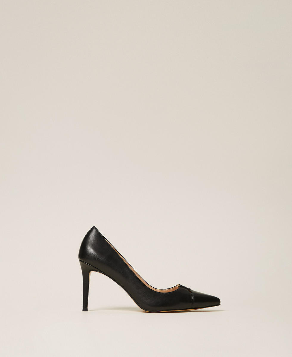 Hohe Pumps aus Leder Schwarz Frau 261TCP030_00006_01