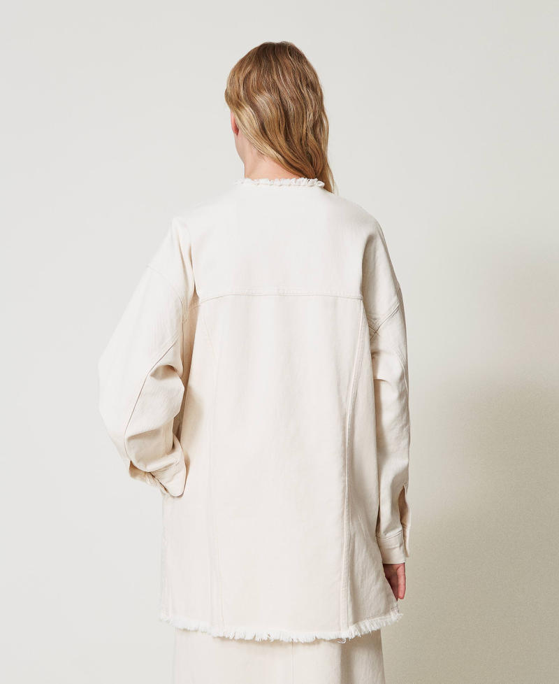 Giacca in bull con cotone organico Beige "Angorra" Donna 251AP2360_12114_02