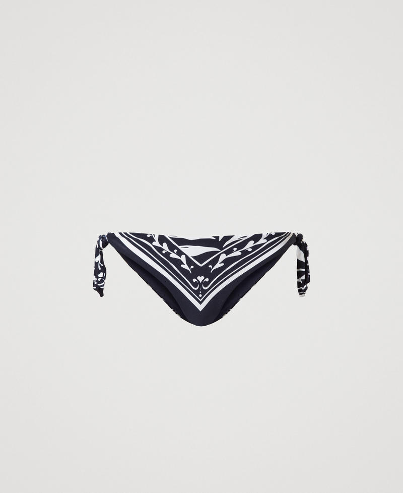 Tanga de bain avec imprim&eacute; foulard Imprim&eacute; Foulard Classic Blue/Classic Blue Femme 251LMMX89_12489_S0