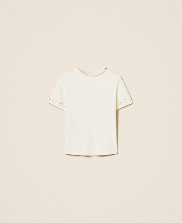 Turtleneck jumper  with rhinestones