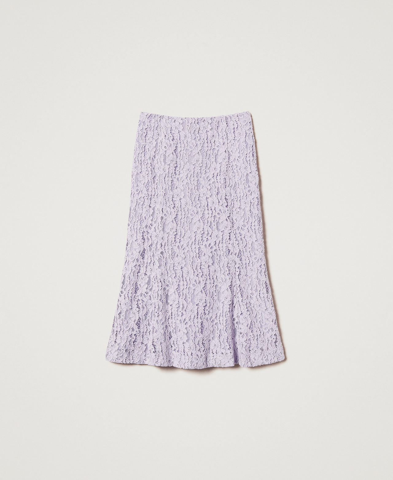 Midi skirt in floral lace Lilac Flowers Woman 251TT2015_00703_0S