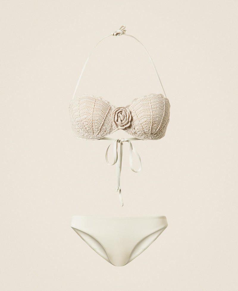 Fascia da bagno crochet e brasiliana Bianco Vaniglia Donna 261LMME12_00145_S0