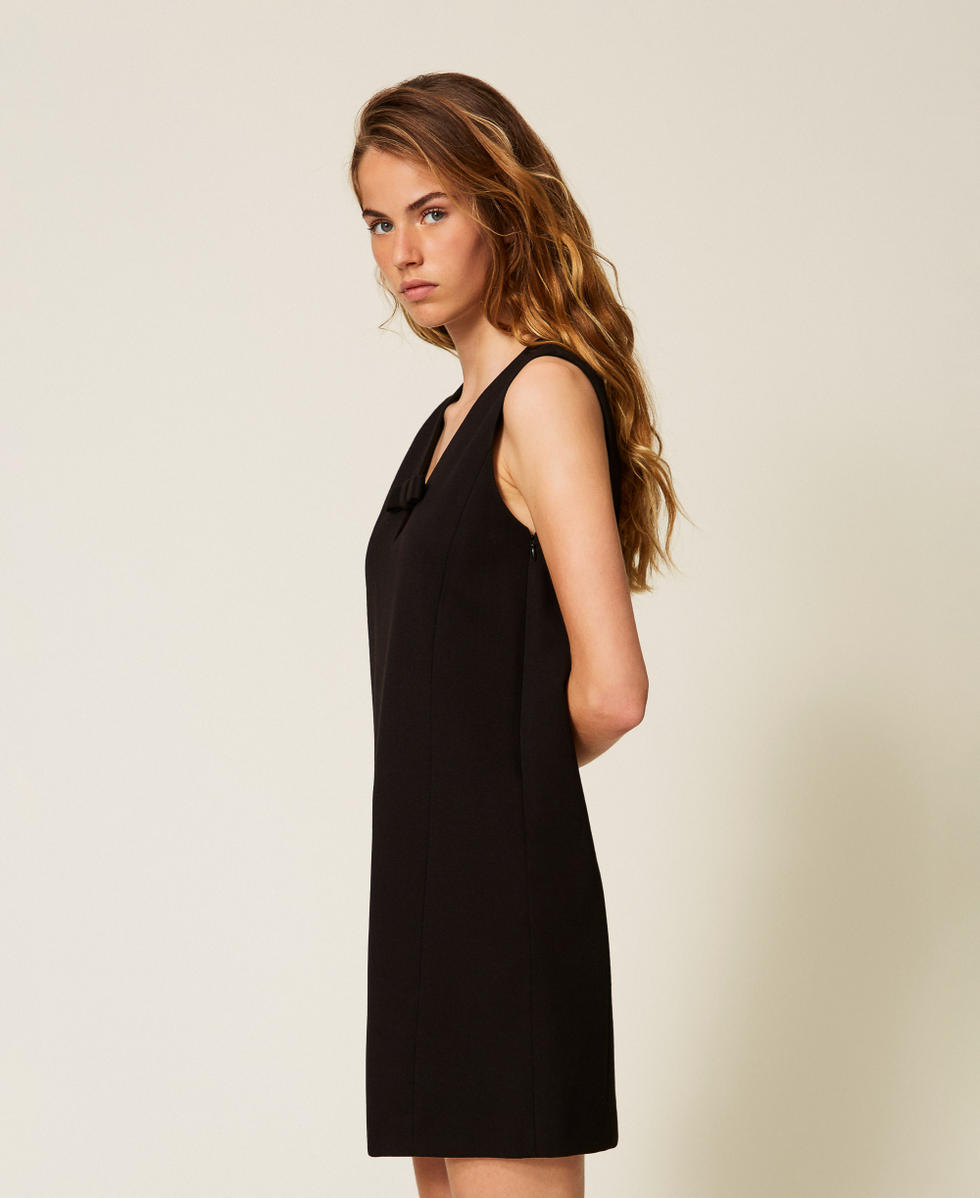 Abito corto con fiocco Nero Donna 252AP2105_00006_02