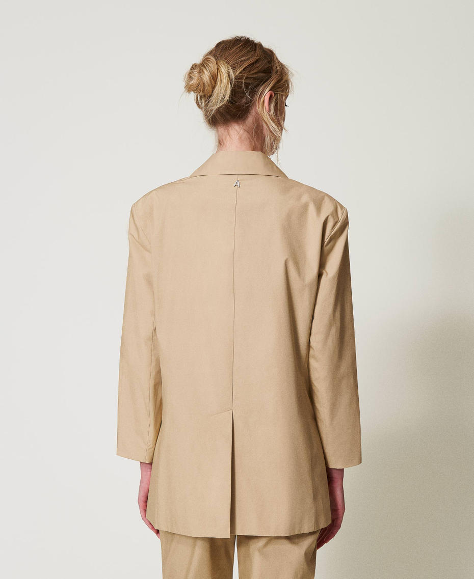 Double-breasted poplin blazer Incense Woman 251AP2279_12115_02