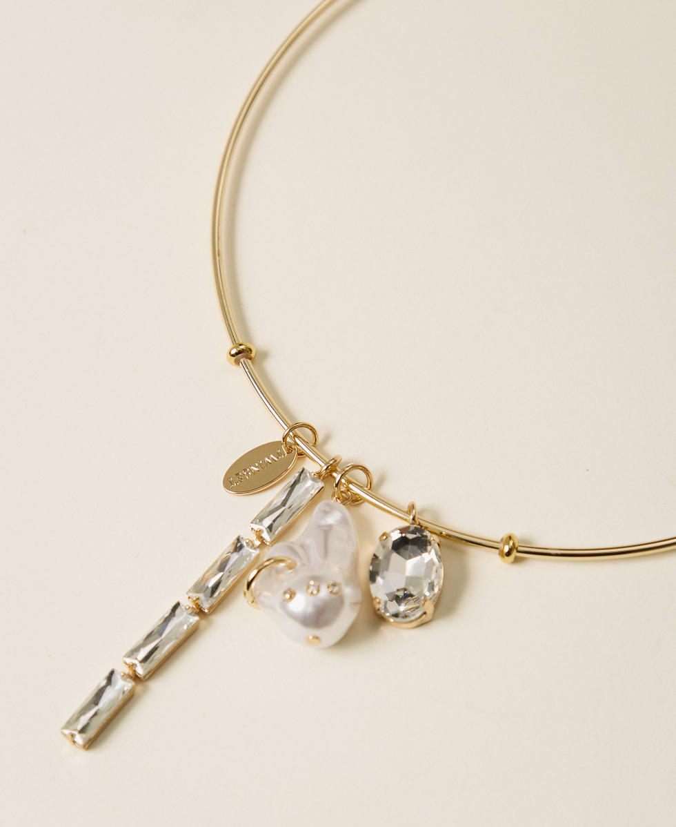 Rigid necklace with pendants New Gold Woman 261TA4050_10630_02