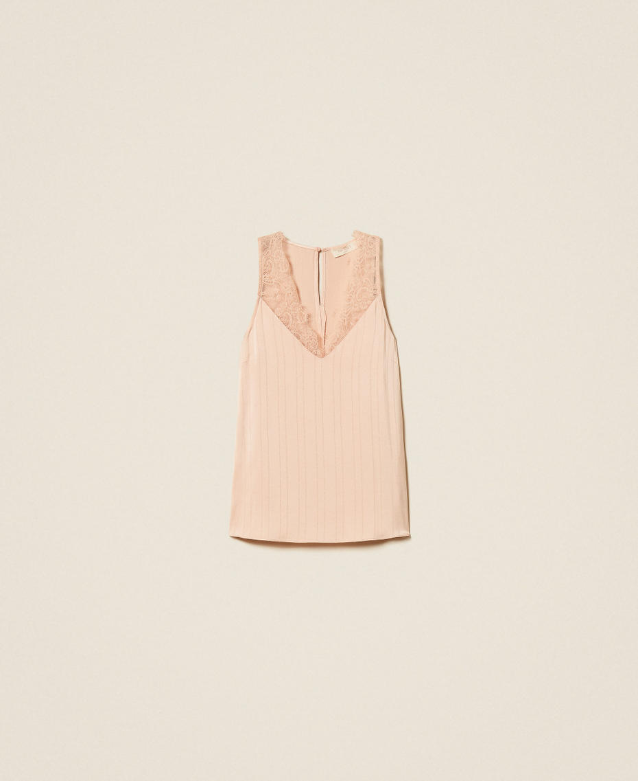 Top in raso e pizzo Rosa "Peachy Keen" Donna 262TP2124_11947_S0