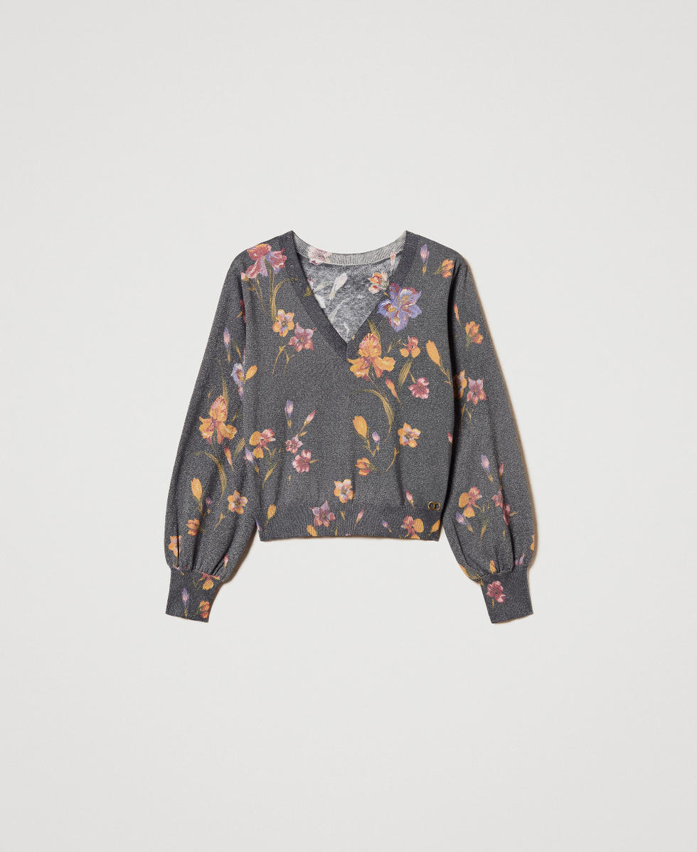 Pull double usage avec imprim&eacute; floral Imprim&eacute; Iris Multicolore/Black Femme 251TP3650_12328_S0