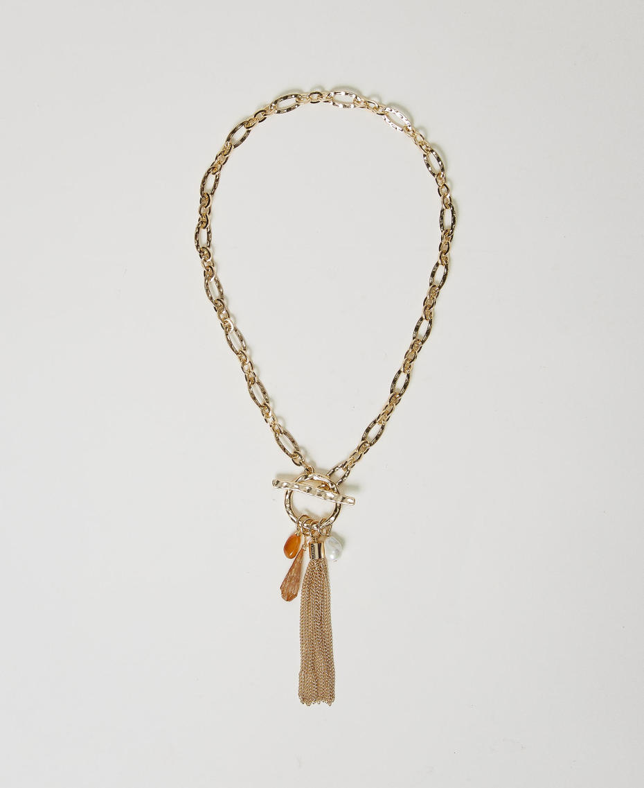 Chain necklace with tassel New Gold Woman 251TA4540_10630_01
