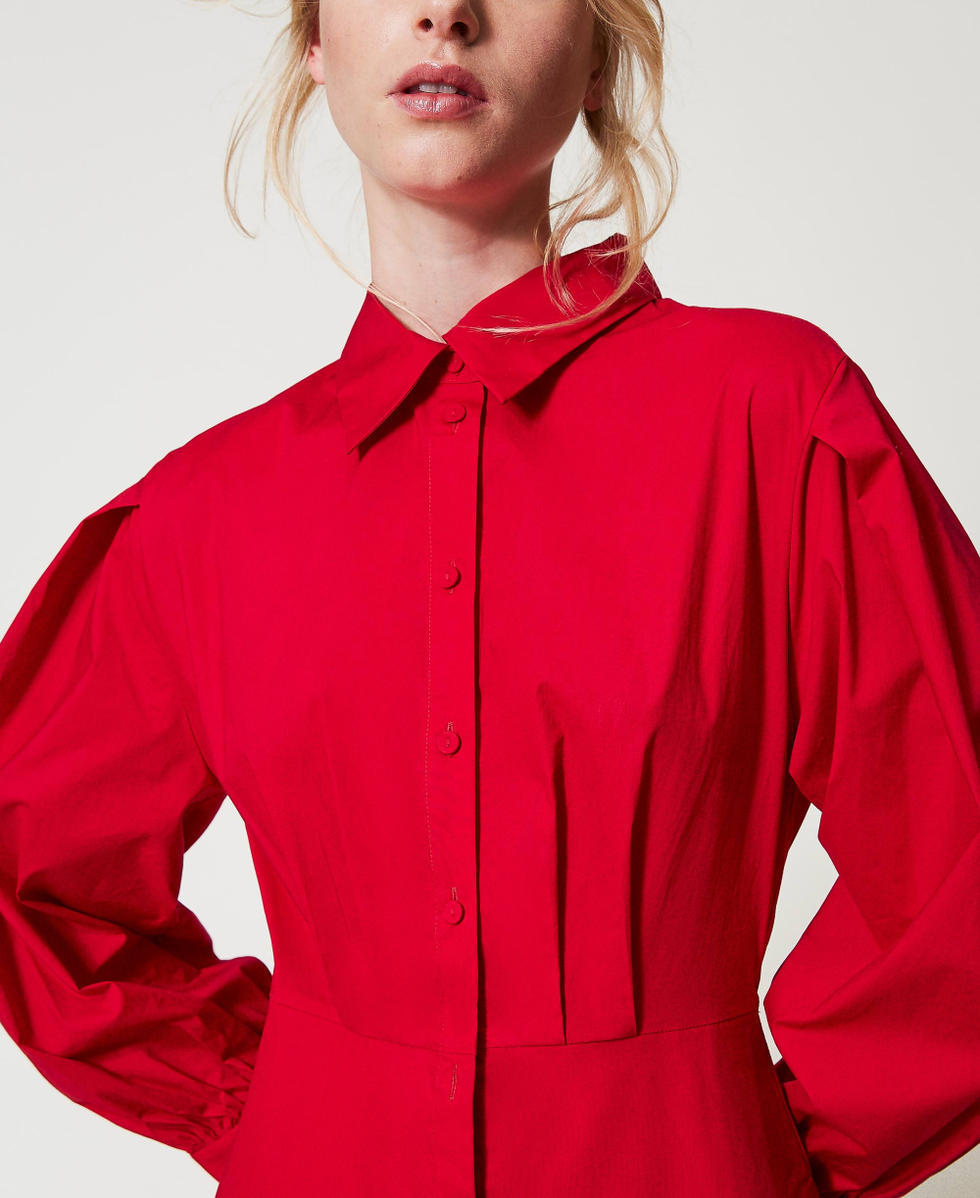 Robe longue chemisier en popeline Love Potion Femme 251AP2306_12120_03